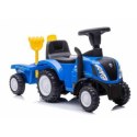 Jeździk traktor z przyczepą new holland niebieski