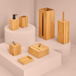 Bambusowy kubek łazienkowy Terre Wykonany z drewna bambusowego, stylowy i minimalistyczny, pojemnik na szczoteczki i kosmetyki 5five Simply Smart