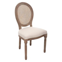 Drewniane krzesło Cleon białe Stabilna i wytrzymała konstrukcja, miękkie siedzisko, przeznaczone do jadalni, salonu lub kawiarni ATMOSPHERA