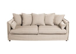 Sofa 3 osobowa Odilon Drewniany korpus, siedzisko wykonane z wysokiej jakości tkaniny, 7 poduszek dekoracyjnych w zestawie ATMOSPHERA