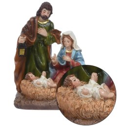 Szopka bożonarodzeniowa 13 cm wzór 1 Urocza, kolorowa szopka bożonarodzeniowa z postaciami Maryi, Józefa i Dzieciątka Jezus do d H&S Decoration