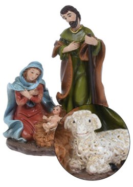 Szopka bożonarodzeniowa 13 cm wzór 2 Urocza, kolorowa szopka bożonarodzeniowa z postaciami Maryi, Józefa i Dzieciątka Jezus do d H&S Decoration