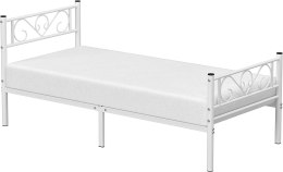 Łóżko białe metalowe na materac 190x90cm Songmics