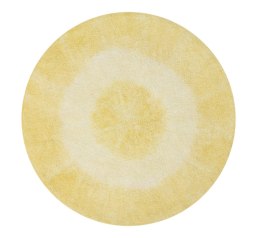 Lorena Canals Dywan bawełniany Tie-Dye Yellow Ø 150 cm