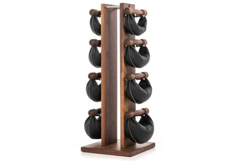 Hantle  SwingBell 2-8 Kg ze stojakiem Tower Classic Orzech Skóra