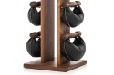 Hantle  SwingBell 2-8 Kg ze stojakiem Tower Classic Orzech Skóra