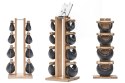 Hantle  SwingBell 2-8 Kg ze stojakiem Tower Club Jesion Skóra