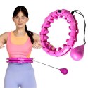 OHA01 HULA HOP VIOLET Z WYPUSTKAMI I OBCIĄŻNIKIEM ONE FITNESS