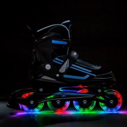 NJ19803A LED NIEBIESKIE ROZM. M(35-38) ŁYŻWOROLKI NILS EXTREME