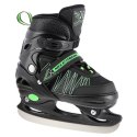 NH11912 A 2w1 BLACK/GREEN ROZM. L(39-42) ŁYŻWOROLKI Z WYM. PŁ. HOKEJOWĄ NILS EXTREME