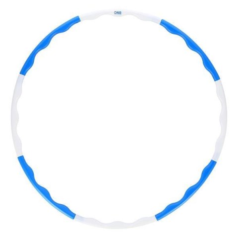 HHP090 BLUE-WHITE HULA HOP 0,4KG 90CM ONE FITNESS