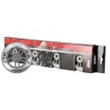 PU 90x24 82A PRZEZROCZYSTE (4 szt.) + ABEC-7 CHROME (8 szt.) ZESTAW NILS EXTREME