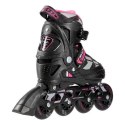 NH11912 A 2w1 BLACK/PINK ROZM. S(31-34) ŁYŻWOROLKI Z WYM. PŁ. HOKEJOWĄ NILS EXTREME