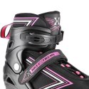 NH11912 A 2w1 BLACK/PINK ROZM. S(31-34) ŁYŻWOROLKI Z WYM. PŁ. HOKEJOWĄ NILS EXTREME