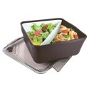 Lunch box Divided z widelcem 2,6l szary