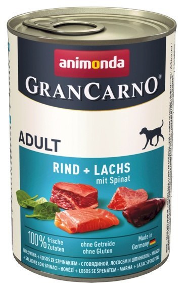 Animonda GranCarno Original Adult Lachs Spinat Łosoś + Szpinak puszka 400g