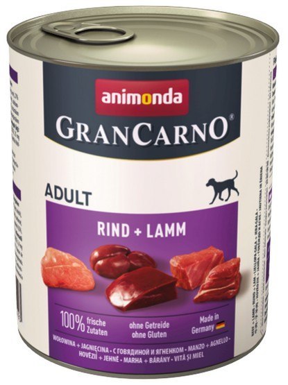 Animonda GranCarno Original Adult Rind Lamm Wołowina + Jagnięcina puszka 800g