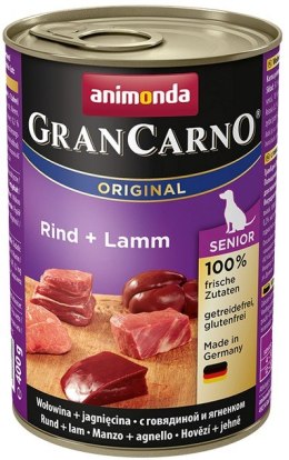 Animonda GranCarno Original Senior Rind Lamm Wołowina + Jagnięcina puszka 400g