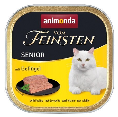 Animonda vom Feinsten Cat Senior z Drobiem tacka 100g