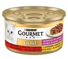 Gourmet Gold Wołowina i kurczak w sosie 85g