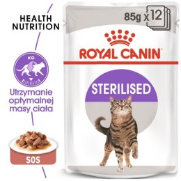 Royal Canin Sterilised w sosie karma mokra dla kotów dorosłych, sterylizowanych saszetka 85g