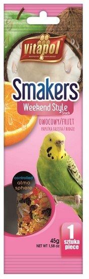 Vitapol Smakers dla papugi falistej - owocowy Weekend Style [3218]
