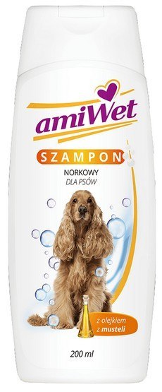 Amiwet Szampon norkowy z olejkiem musteli dla psa 200ml