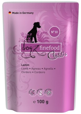 Dogz Finefood Classic N.10 Jagnięcina saszetka 100g