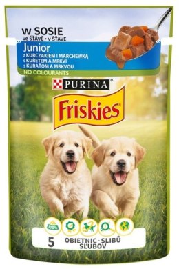 Friskies Dog Junior Kurczak i marchewka w sosie saszetka 100g