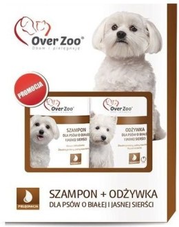Over Zoo Dwupak Szampon + Odżywka dla białej sierści