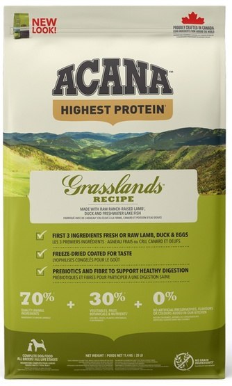 Acana Highest Protein Grasslands Dog 11,4kg