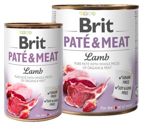 Brit Pate & Meat Dog Lamb puszka 800g