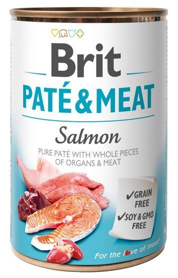 Brit Pate & Meat Dog Salmon puszka 400g