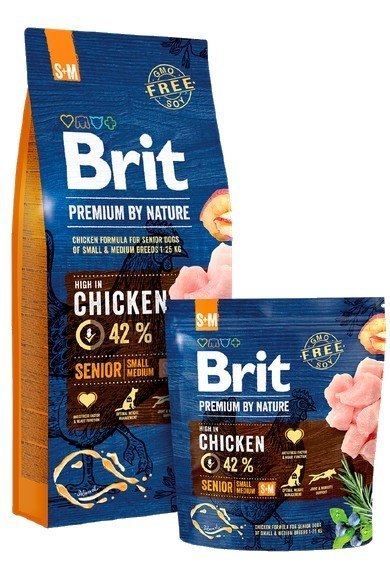 Brit Premium By Nature Senior S+M Small + Medium 3kg