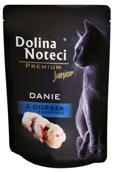 Dolina Noteci Premium Kot Junior Danie z dorsza i sardynki saszetka 85g