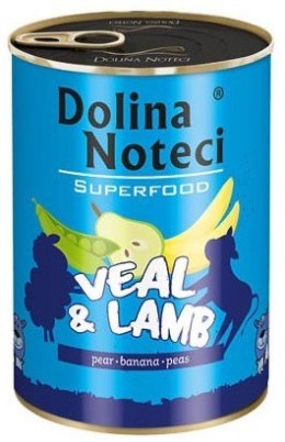 Dolina Noteci Superfood Pies Cielęcina i jagnięcina puszka 400g