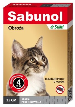 Sabunol Obroża przeciw pchłom dla kota szara 35cm