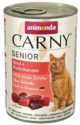 Animonda Carny Senior Wołowina + Serca Indyka puszka 400g