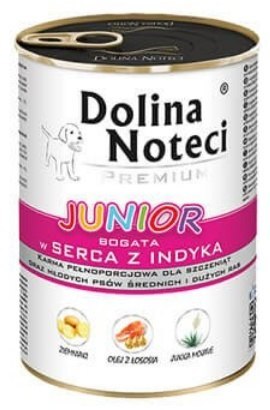 Dolina Noteci Premium Pies Junior Serca indyka puszka 400g