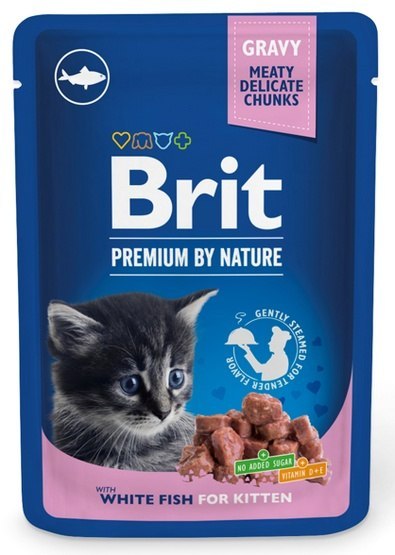 Brit Premium By Nature Cat Kitten White Fish sos saszetka 100g