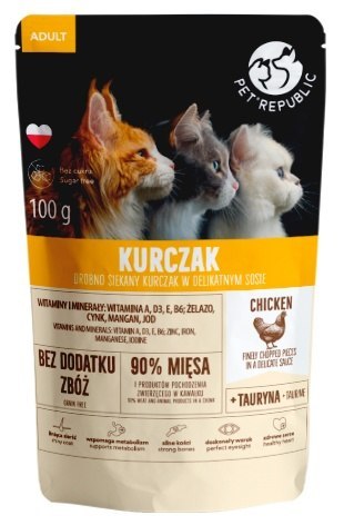 PetRepublic Kot Adult Kurczak saszetka 100g