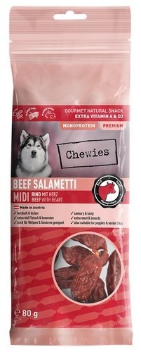 Chewies Beef Salametti Midi wołowina z sercami 80g