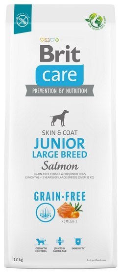 Brit Care Grain Free Junior Large Breed Salmon 12kg