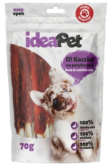 IdeaPet O! Kaczka na patyku mix 70g