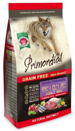 Primordial Dog Grain Free Mini Adult Sardine & Goose 2kg