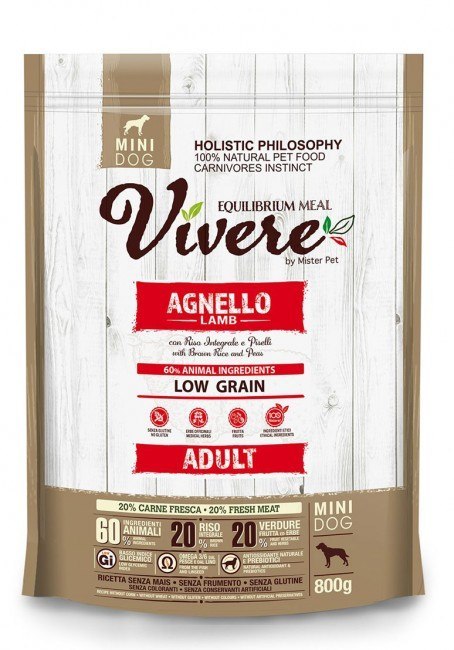 Vivere Dog Mini Adult Lamb 800g [termin ważności: 28.10.2024]