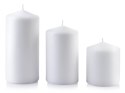 Świeca CLASSIC CANDLES walec duży 8xh18cm biała