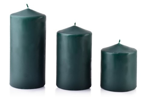 Świeca CLASSIC CANDLES walec duży 8xh18cm zielona