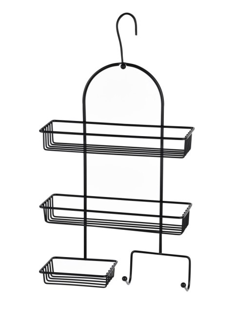 CARL BLACK półka łazienkowa h48x25x10cm3 poziomy
