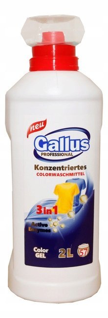 GALLUS Żel do prania 2L 57p 3w1 COLOR